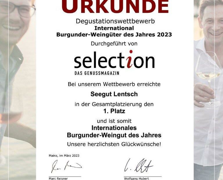 Seegut Lentsch: Burgunder Weingut des Jahres